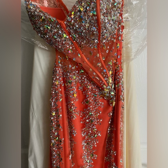 Nectarine Prom/Pageant/Evening Gown Sz S - Picture 3 of 14